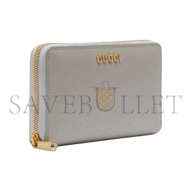 GUCCI ZIP AROUND WALLET WITH GUCCI SCRIPT 772642 (20*12.5*4cm)